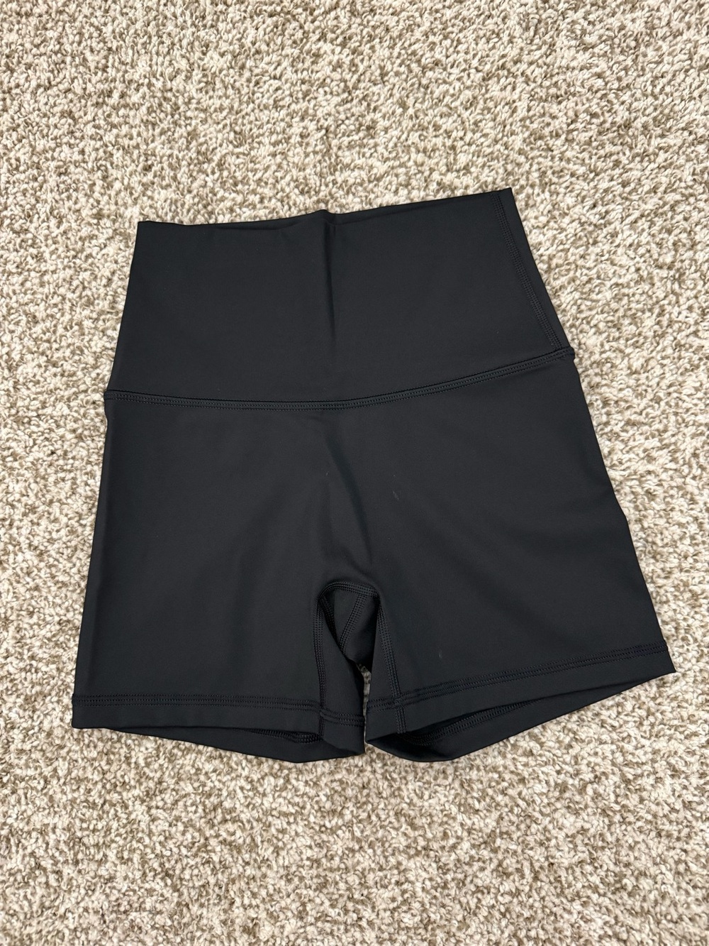 High-Waist Black Women's Active Shorts